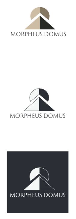 Drie varianten van het logo: kleur, lijnversie en negatief op donkere achtergrond.